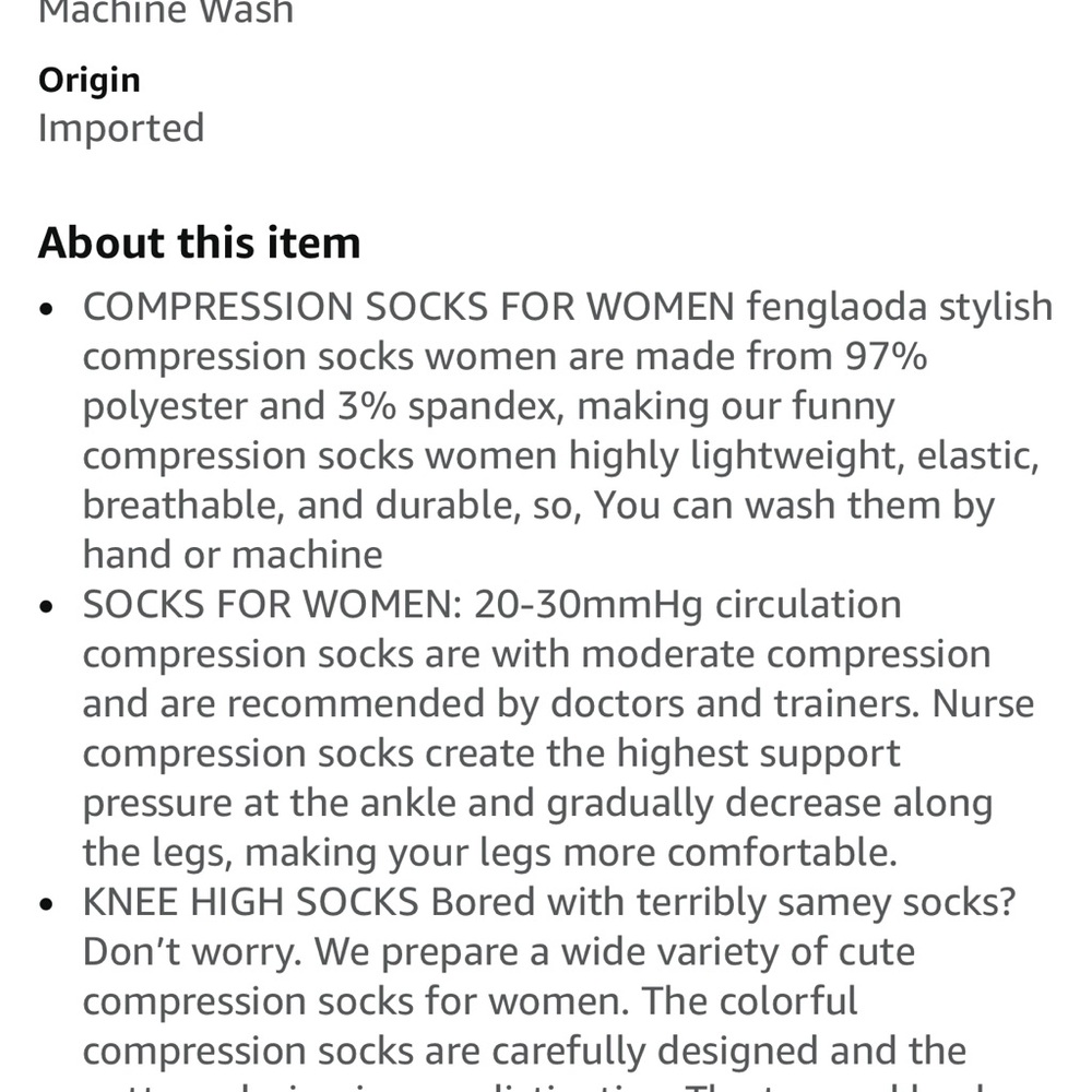 New Unisex Compression Socks Athletic Socks 20-30 mmhg bundle of 4 - Picture 6 of 7